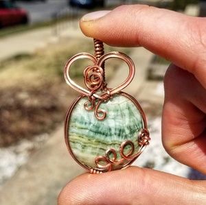 Onyx Wire Wrapped Pendant ❤❤